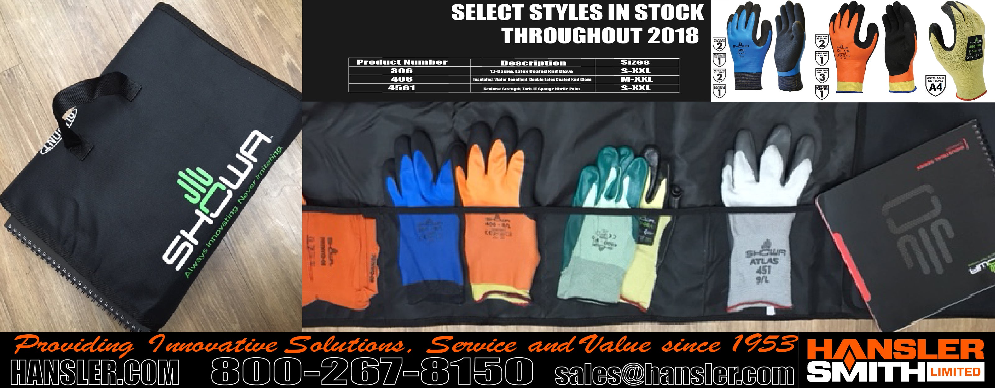 Showa 306 Fully Coated Latex Grip Gloves 