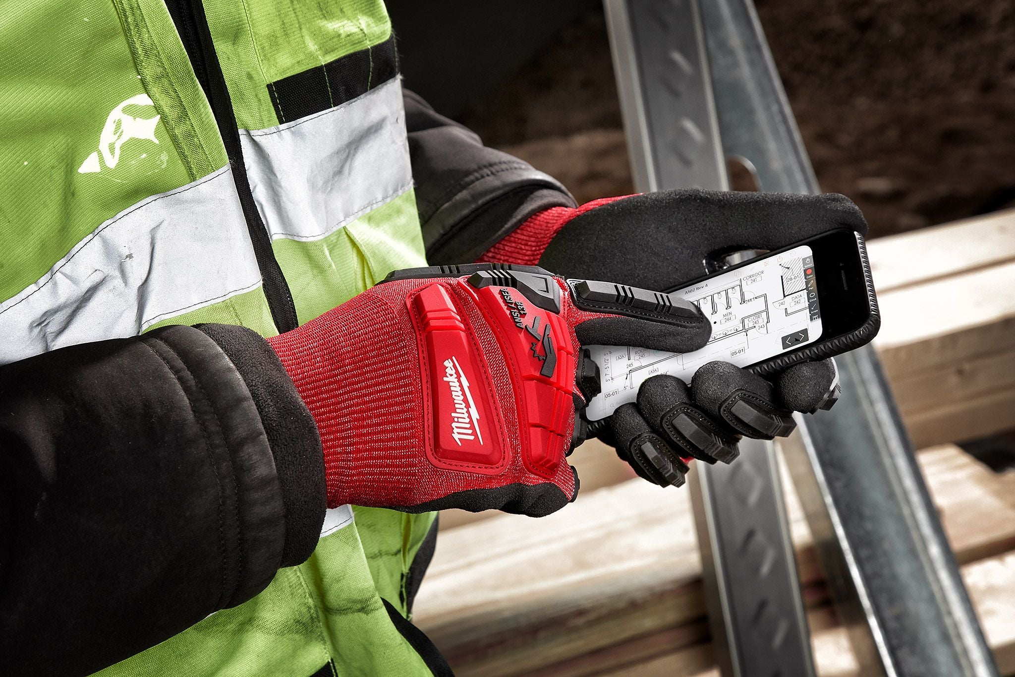 Work Gloves - Milwaukee® Impact Cut Level 3 Nitrile Dipped Gloves
