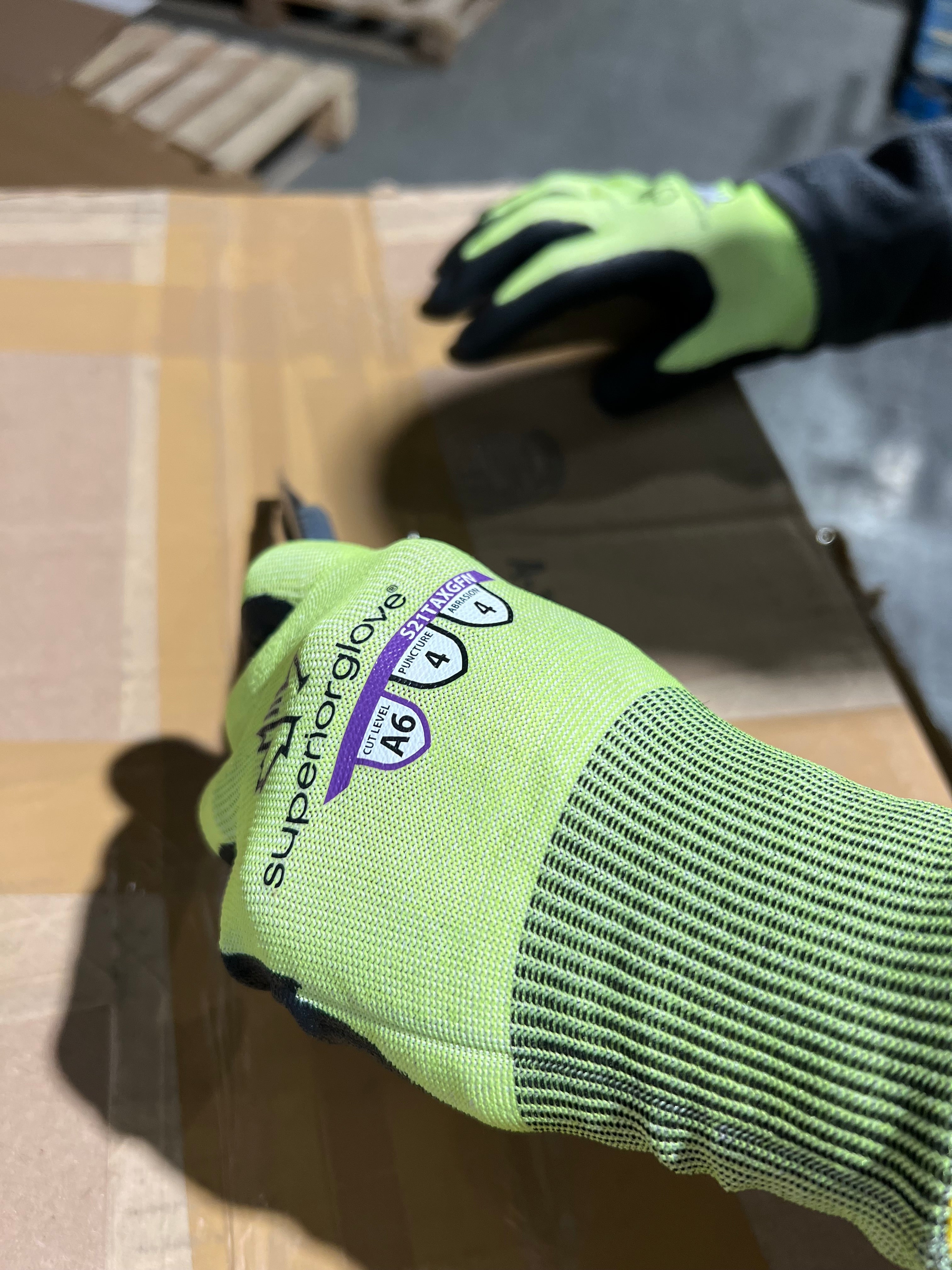 TASK GLOVES - Anti-Cut Gloves, composite cloth palm ANSI A6