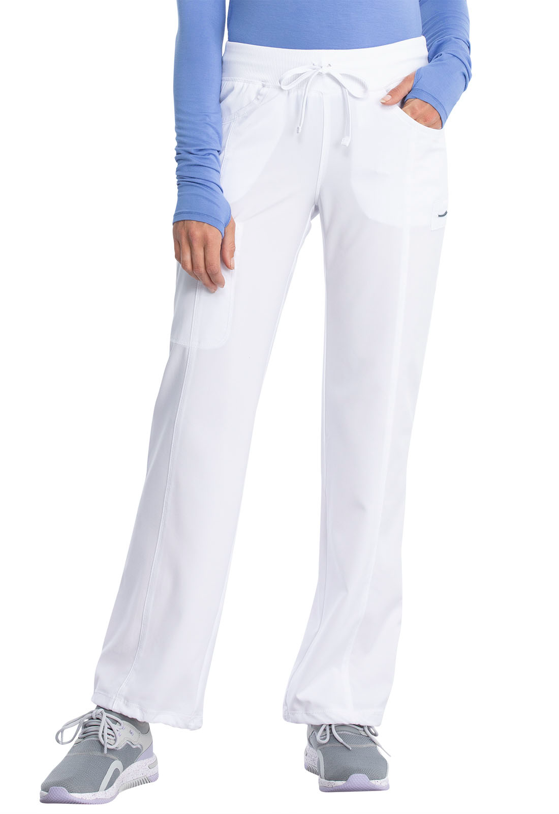 Scrub Pants - Cherokee Infinity Women's Straight Leg Drawstring Pant -  White, 1123A