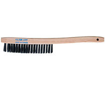 Brass Scratch Brush With Plastic Handle 4 Rows Of .003 Wire