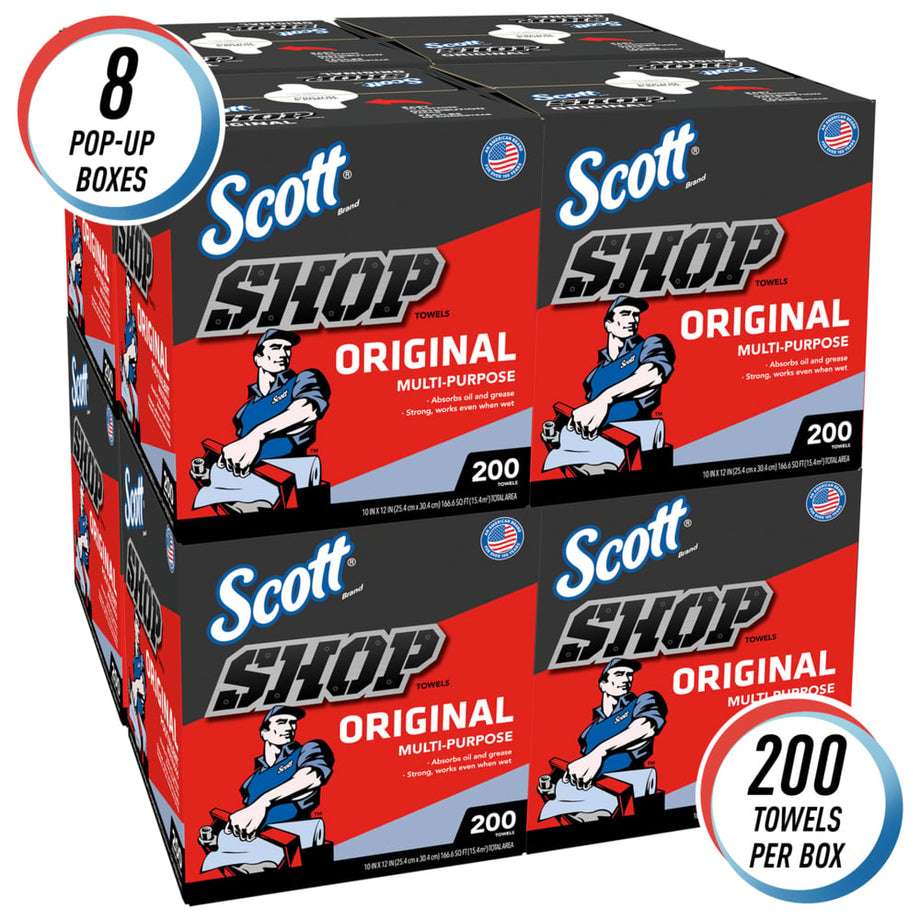 Scott Blue Cleaning Shop Towel Cleaning Wipes (3-Pack) 75143 - The