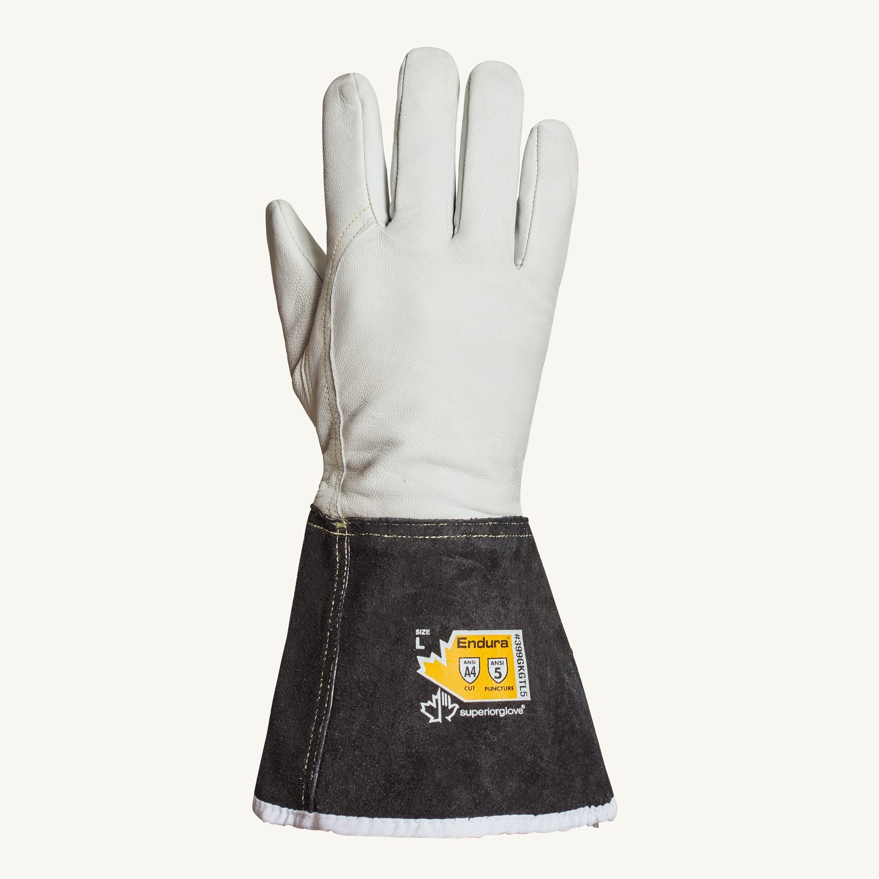 Superior Glove Goat-Skin Gloves with Blended Kevlar & Thinsulate Lining - 5 Inch Split Cuff (Small)