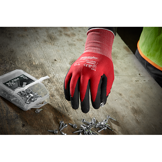 General Purpose Gloves - Milwaukee® Cut Level 1 Nitrile Dipped Gloves,  48-22-890