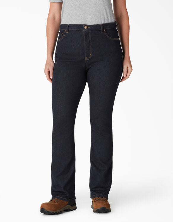 Jeans - Dickies Women’s Perfect Shape Plus Size Denim High Waist Bootcut  Jean FDW150