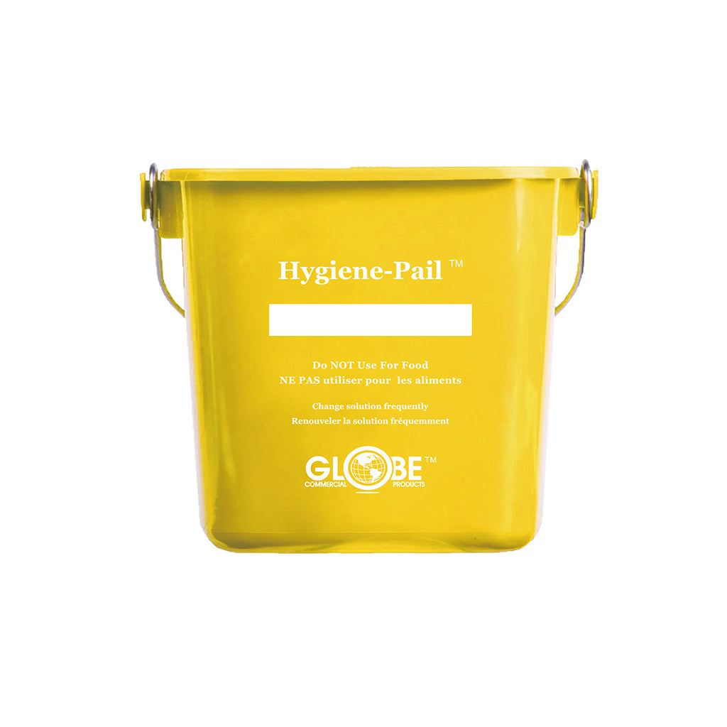 yellow bucket with silver wire handle 3qt, 3 Qt Sanitizing Hygiene–Pail®, COLOR, Yellow, GENERAL CLEANING, PAILS & BUCKETS, COVID ESSENTIALS, 3603Y