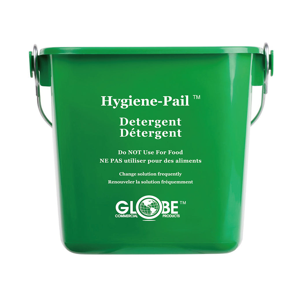 green bucket with silver wire handle 6qt, 6 Qt Sanitizing Hygiene–Pail®, COLOR, Green, GENERAL CLEANING, PAILS & BUCKETS, COVID ESSENTIALS, 3616G