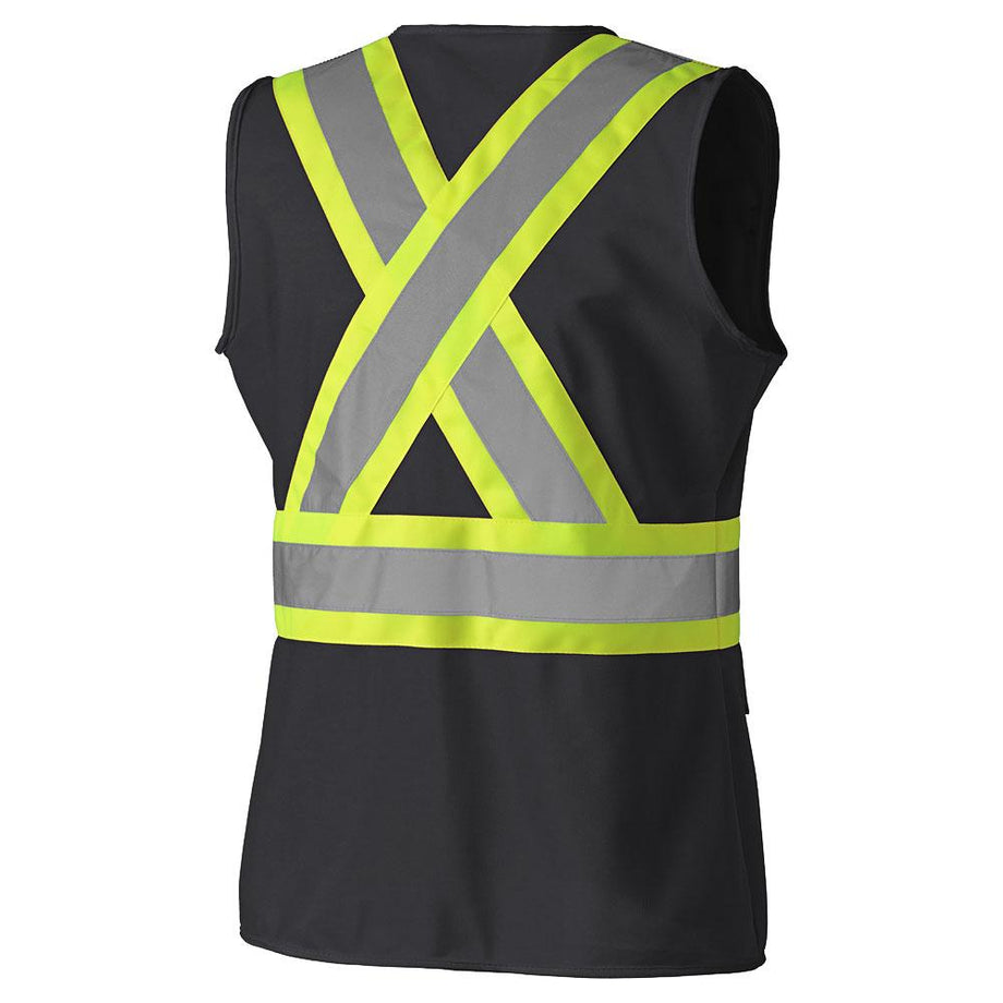 Pioneer Polyester Trricot Hi-Vis Safety Vest with 2 Tape