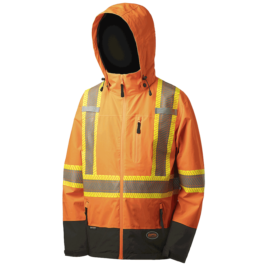 Jacket Pioneer Hi-Viz Softshell Waterproof/Breathable Premium Safety –  Hansler Smith