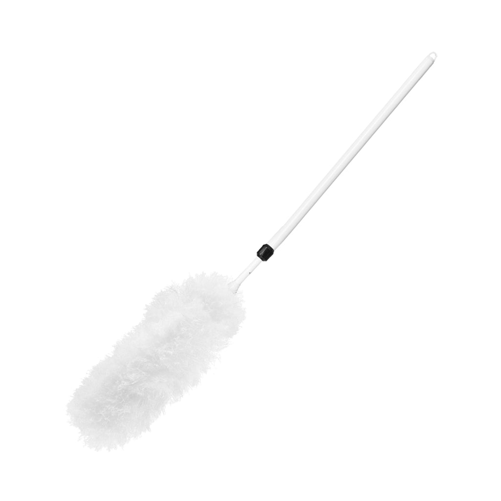 white microfiber duster with white extendable handle, Microfiber Duster, SIZE, Long Handle, MICROFIBER, MICROFIBER DUSTERS, 4039